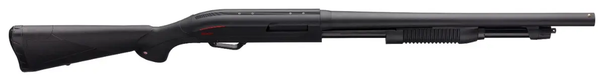 Strzelba Winchester SXP Defender - widok z prawej, kolba, komora zamkowa i lufa z muszką